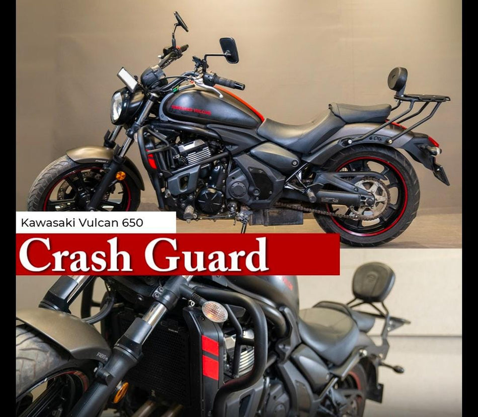 CRASH GUARD TEXTURE MATT BLACK FOR KAWASAKI VULCAN 650