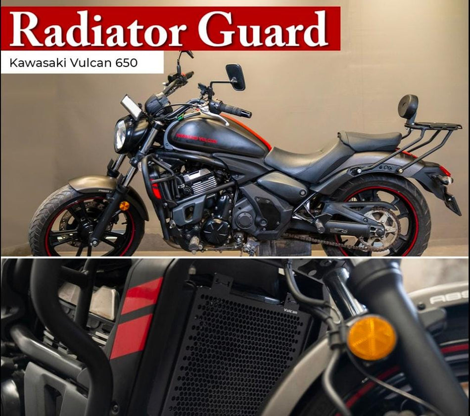 RADIATOR GUARD HONEYCOMB BLACK FOR KAWASAKI VULCAN 650