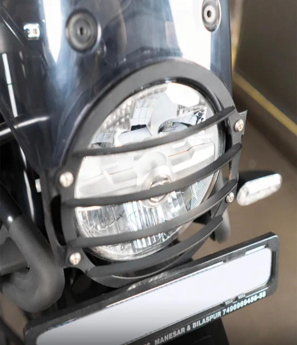 Head Light Guard for Himalayan 450 (Black Color - Stainless Steel) Type-3