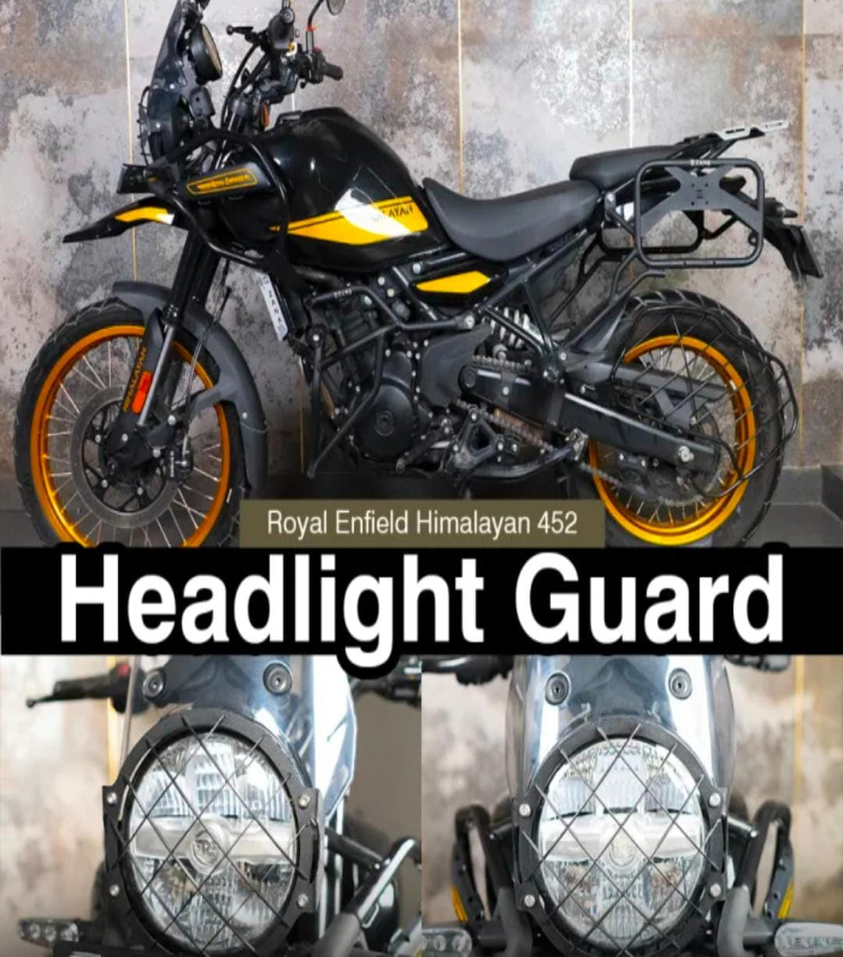 Head Light Guard for Himalayan 450 (Black Color - Stainless Steel) Type-2