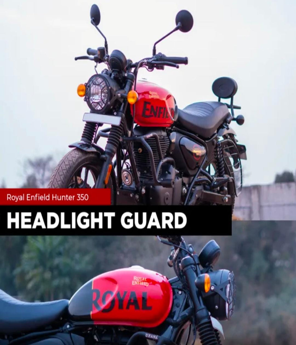 ROYAL ENFIELD HUNTER 350 HEADLIGHT GUARD STAINLESS-STEEL
