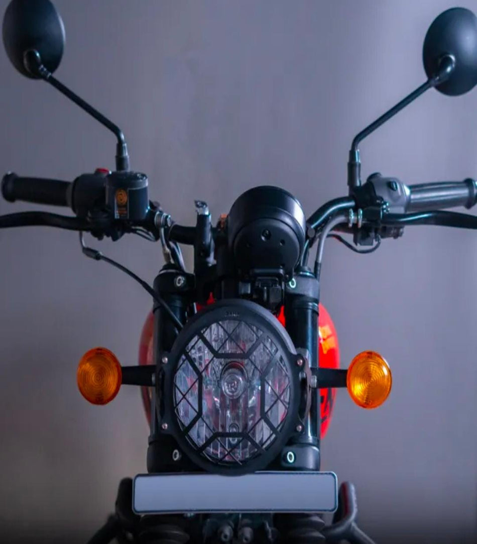 ROYAL ENFIELD HUNTER 350 HEADLIGHT GUARD STAINLESS-STEEL