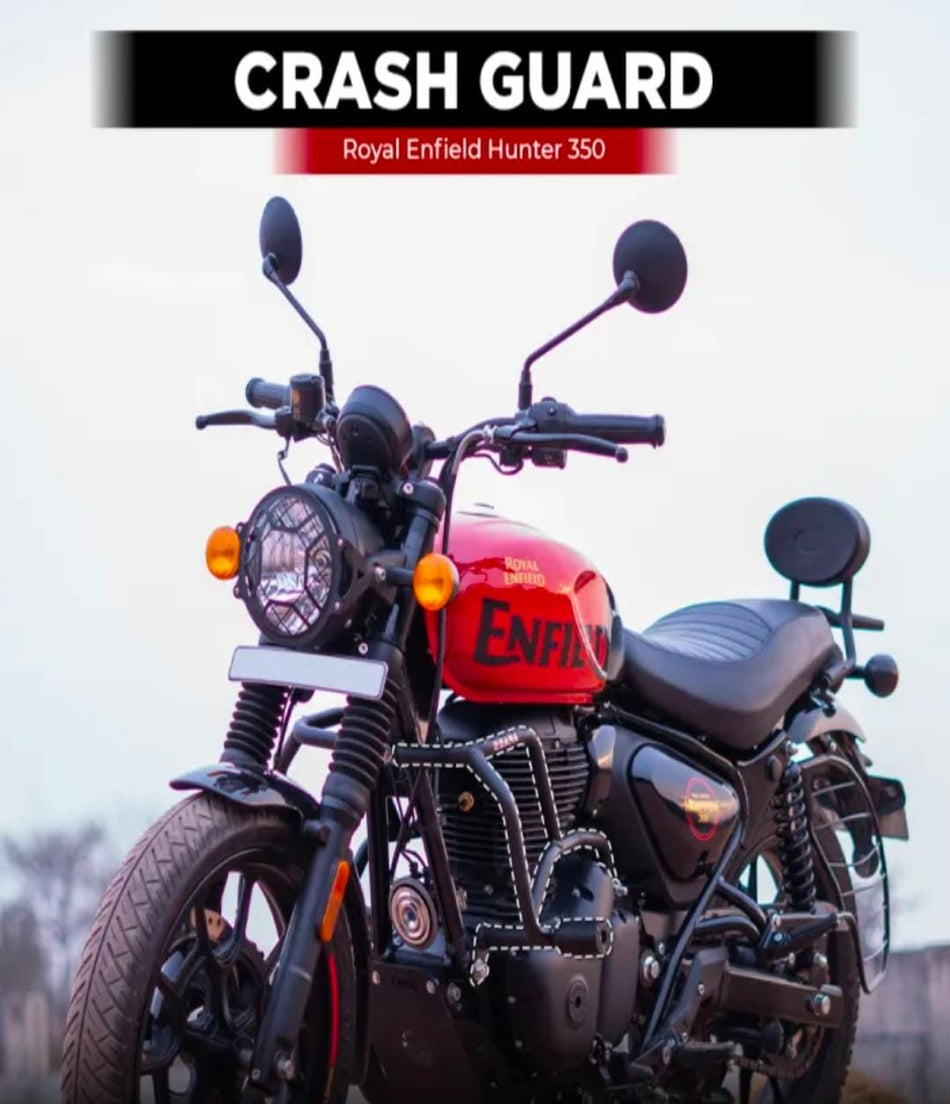 CRASH GUARD WITH SLIDER BLACK MS FOR ROYAL ENFIELD HUNTER 350