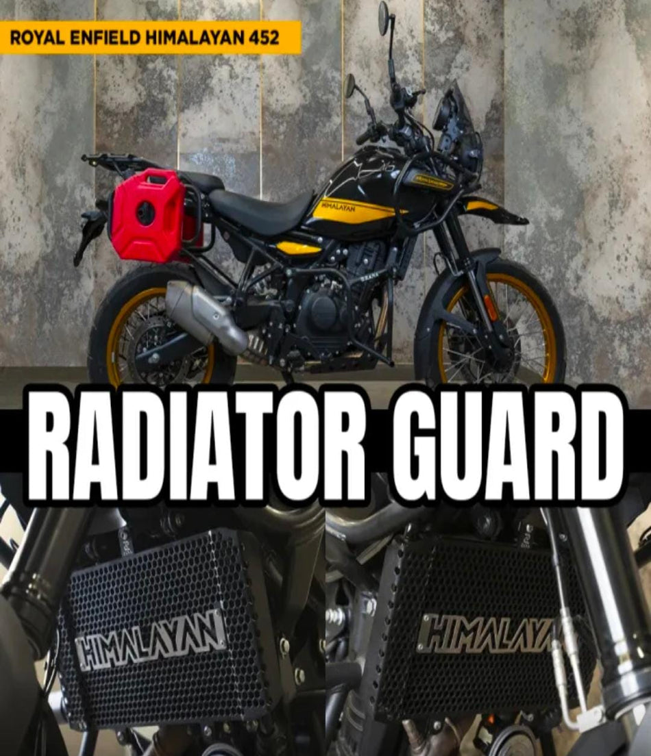 RADIATOR GUARD BLACK WITH HIMALAYAN LOGO FOR HIMALAYAN 450