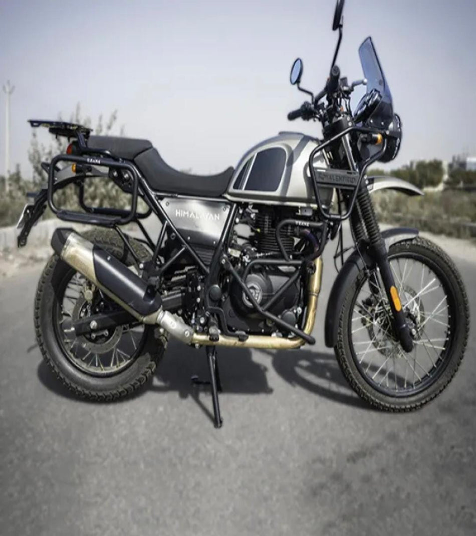 LEG GUARD MS WITH SLIDER TEXTURE MATT BLACK HIMALAYAN BS6 (2021-23)