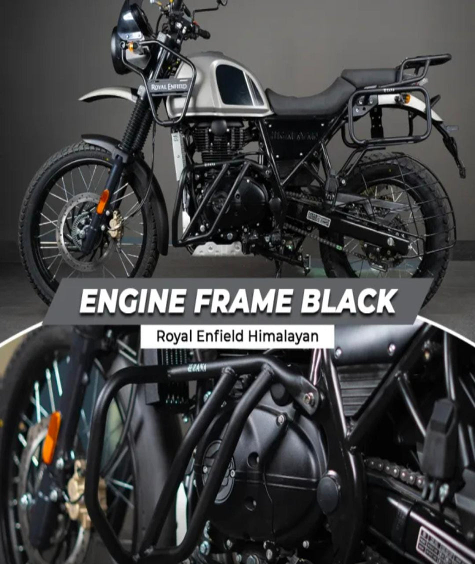 ENGINE FRAME TEXTURE MATT BLACK HIMALAYAN/ COMPATIBLE WITH SCRAM 411 BS6 (2021-22)