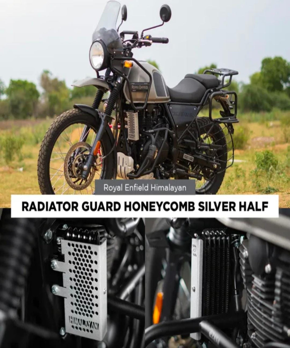 RADIATOR GUARD HONEYCOMB SILVER (HALF) ALUMINUM HIMALAYAN BS-3/4/6
