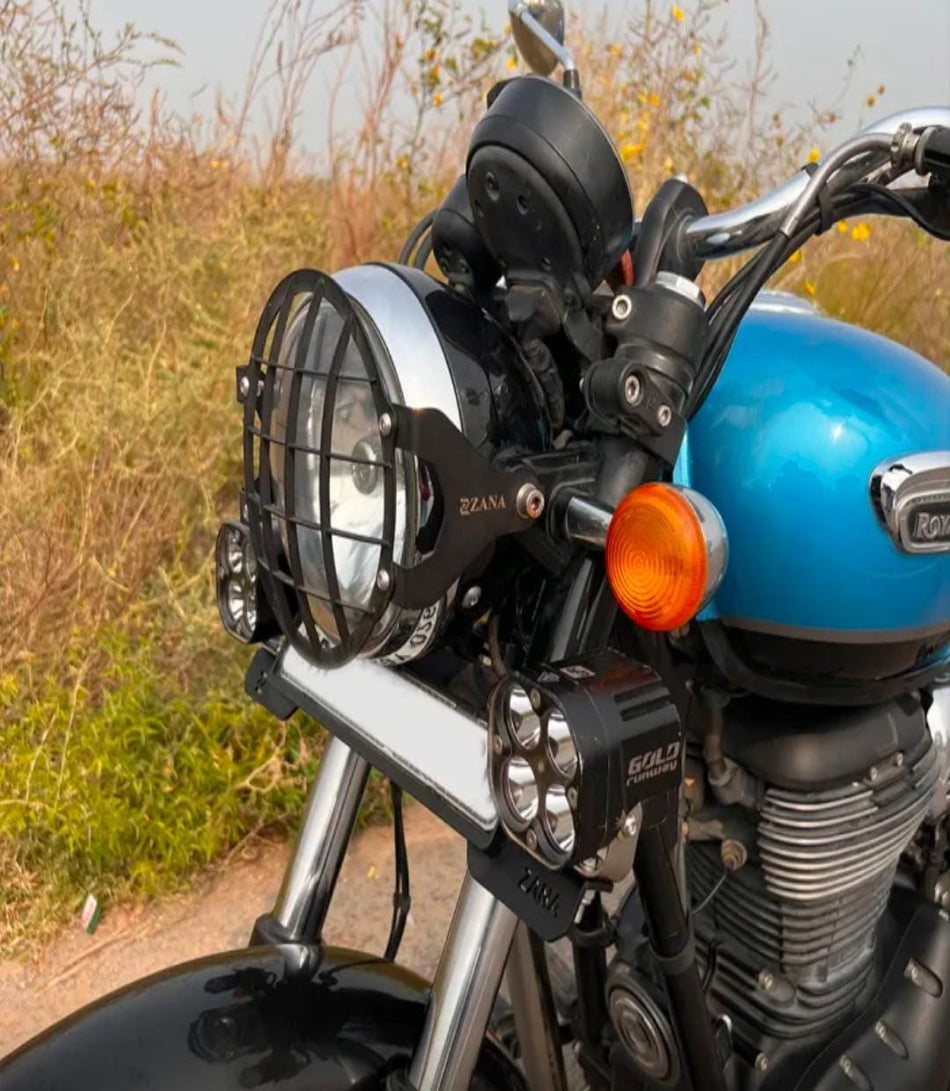 HEADLIGHT GUARD STAINLESS STEEL T-1 FOR FOR ROYAL ENFIELD METEOR 350