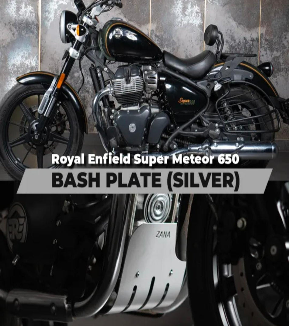 Bash Plate Silver Aluminum For Super Meteor 650