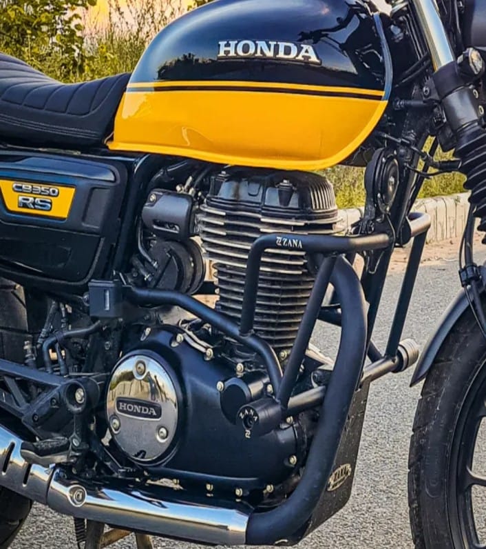 CRASH GUARD WITH SLIDER TEXTURE MATT BLACK CB350 RS