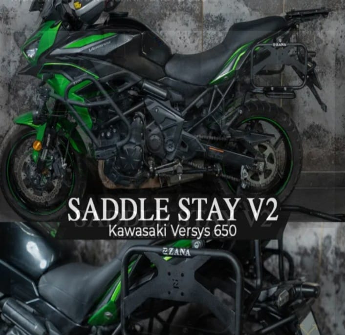 Saddle Stay V-2 with Exhaust Sheild with Jerry can Mount for Kawasaki Versys 650