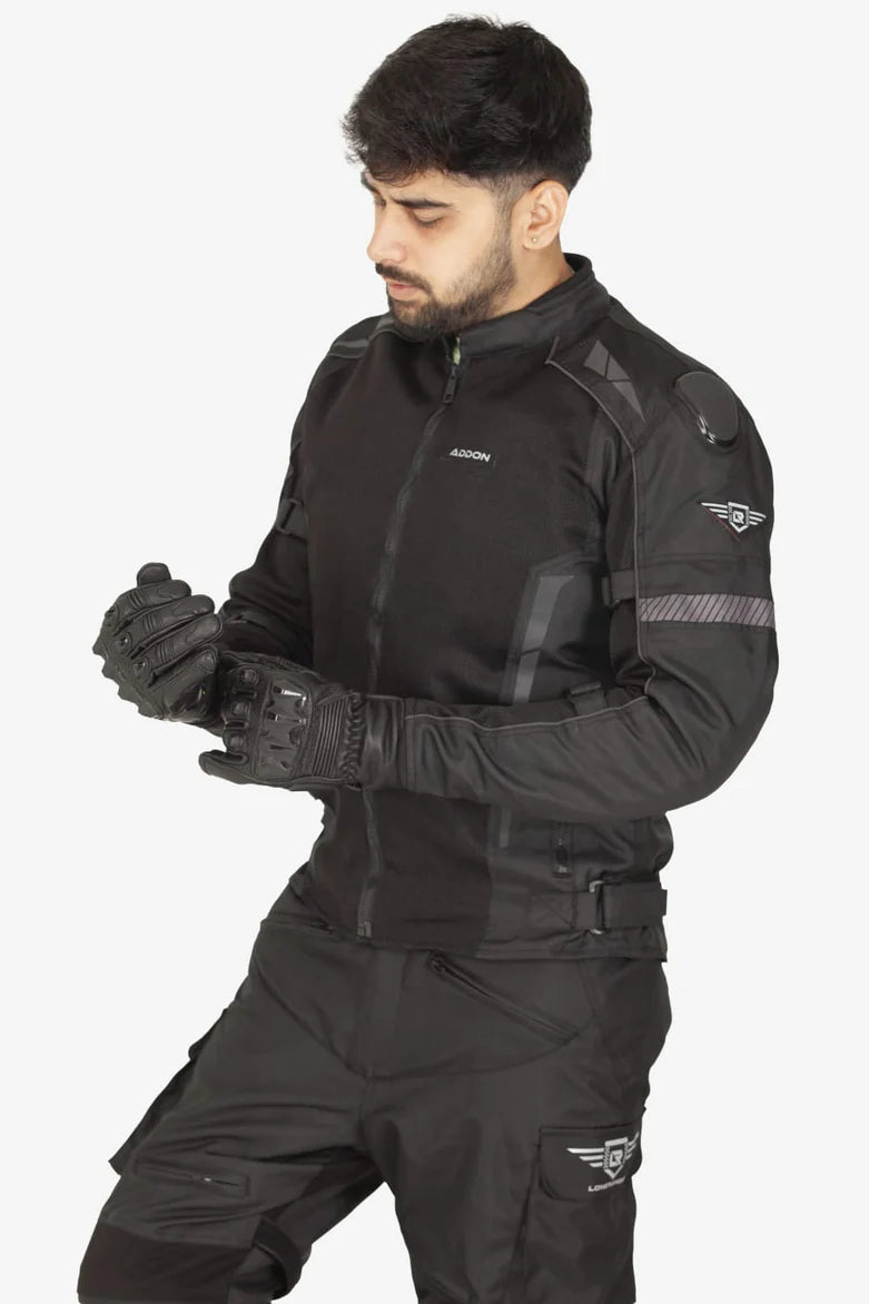 Lone Ranger Viking All Leather Gloves CE with Knox SPS 404 Sliders