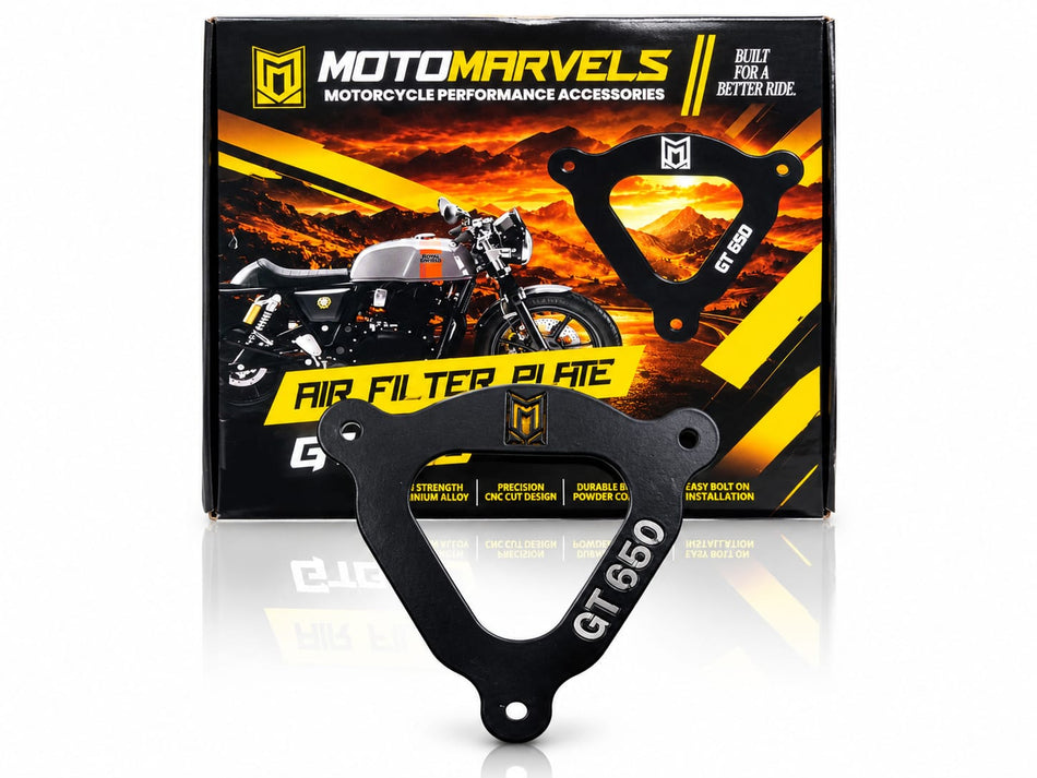 Premium Custom Air Filter Plate for Royal Enfield Continental GT 650 (Matte Black)
