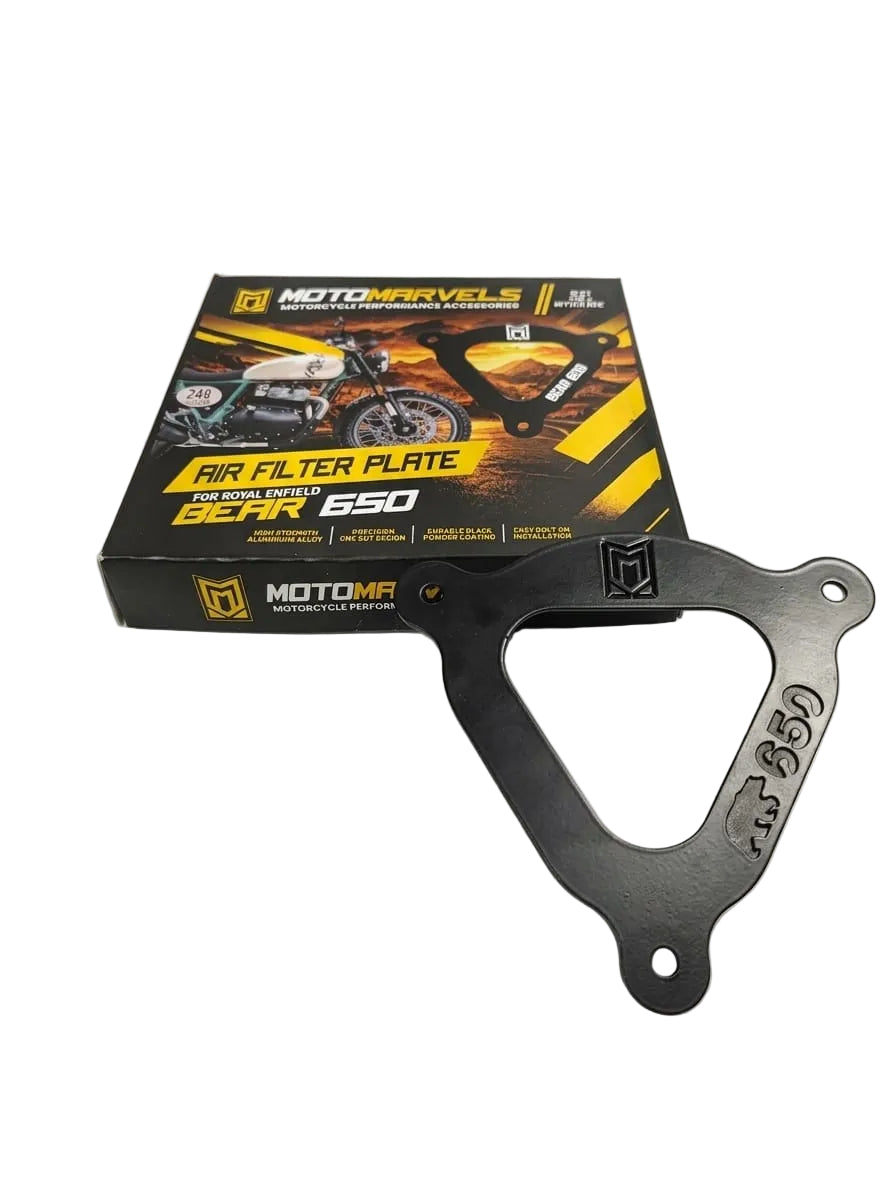 Premium Custom Air Filter Plate for Royal Enfield Bear 650 (Matte Black)