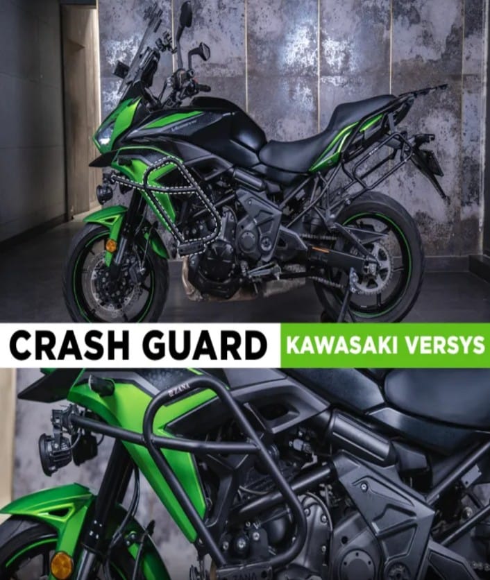 CRASH GUARD WITH SLIDER BLACK FOR KAWASAKI VERSYS 650
