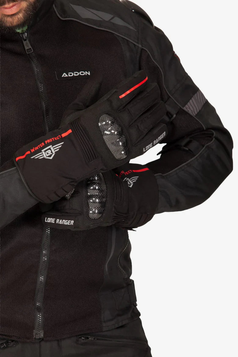 Lone Ranger Dryd V2 Waterproof Riding Gloves-Black