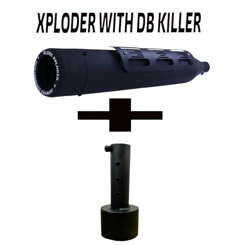 Xploder With Db killer Black Exhaust For Thunderbird 350 X , Thunderbird