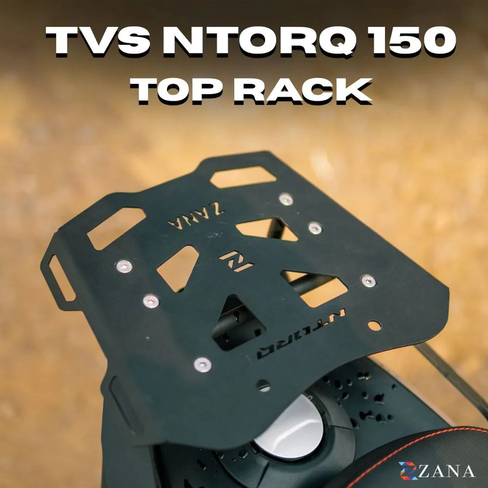 Zana- Top Rack With Plate MS For TVS Ntorq 150