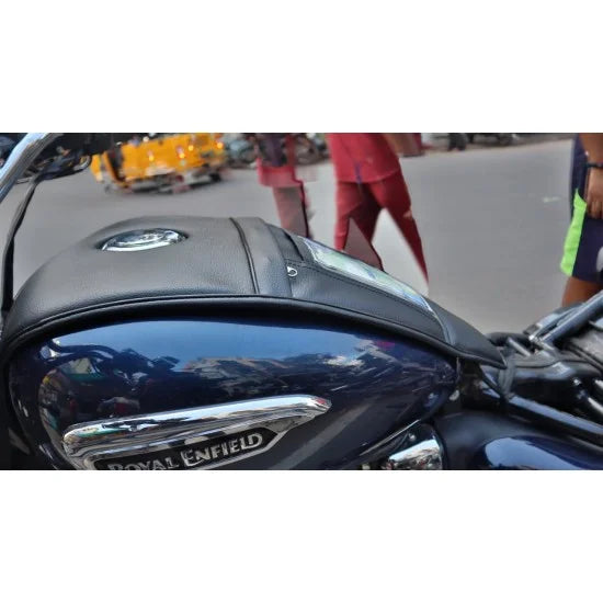 Single Zip Tank Cover (Black) For R.E Meteor 350 Fireball/Stellar/Supernova