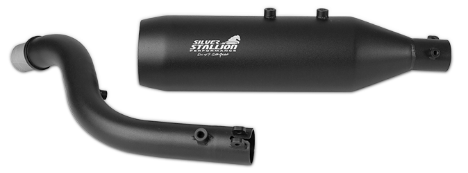 SILVER STALLION EXHAUST CROSS COUNTRYBLACK MATTE FOR  HIMALAYAN 450  GUERRILLA