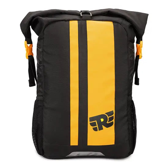 ROLL TOP STRIPES BACKPACK - YELLOW