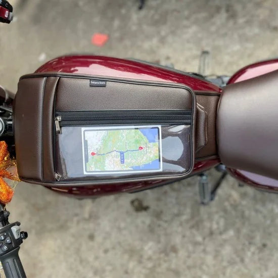 New Tank Cover with Mobile Holder (Thick Flap – Large Space) For Honda CB350