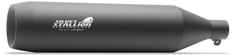 SILVER STALLION EXHAUST  SPORTY PLUS ( J SERIES ) BLACK MATTE FOR REBORN /CLASSIC  & METEOR 350