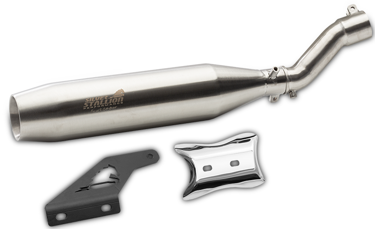 SILVER STALLION EXHAUST BLAZE BRUSHED FOR TRIMPH SPEED 400 / T4 / SCRAMBLER / 400X