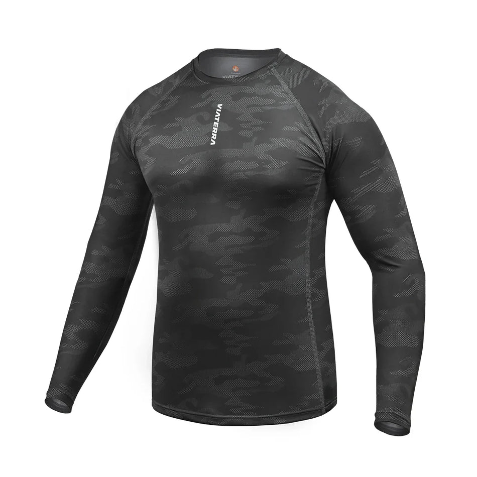 ViaTerra 2nd SKIN BASE LAYER - TOP ( Grey Camouflaged )