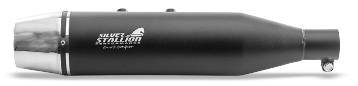 SILVER STALLION EXHAUST SHORTY BLACK MATTE FOR  HUNTER 350