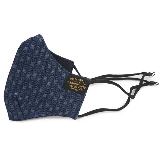 GARRISON FACE MASK CHAIN PRINT - NAVY