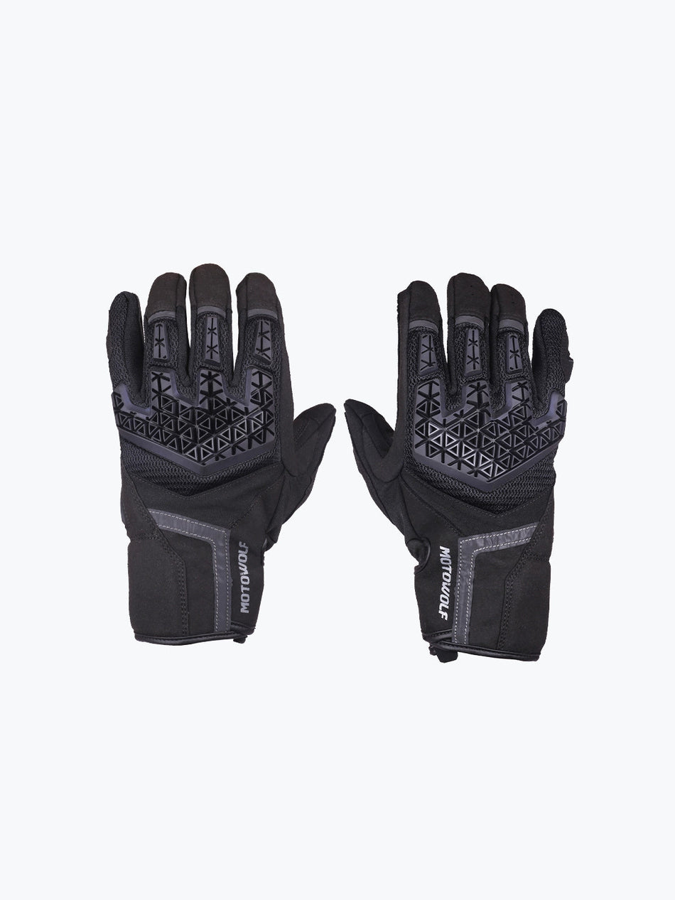 MOTOWOLF GLOVES BLACK 0338