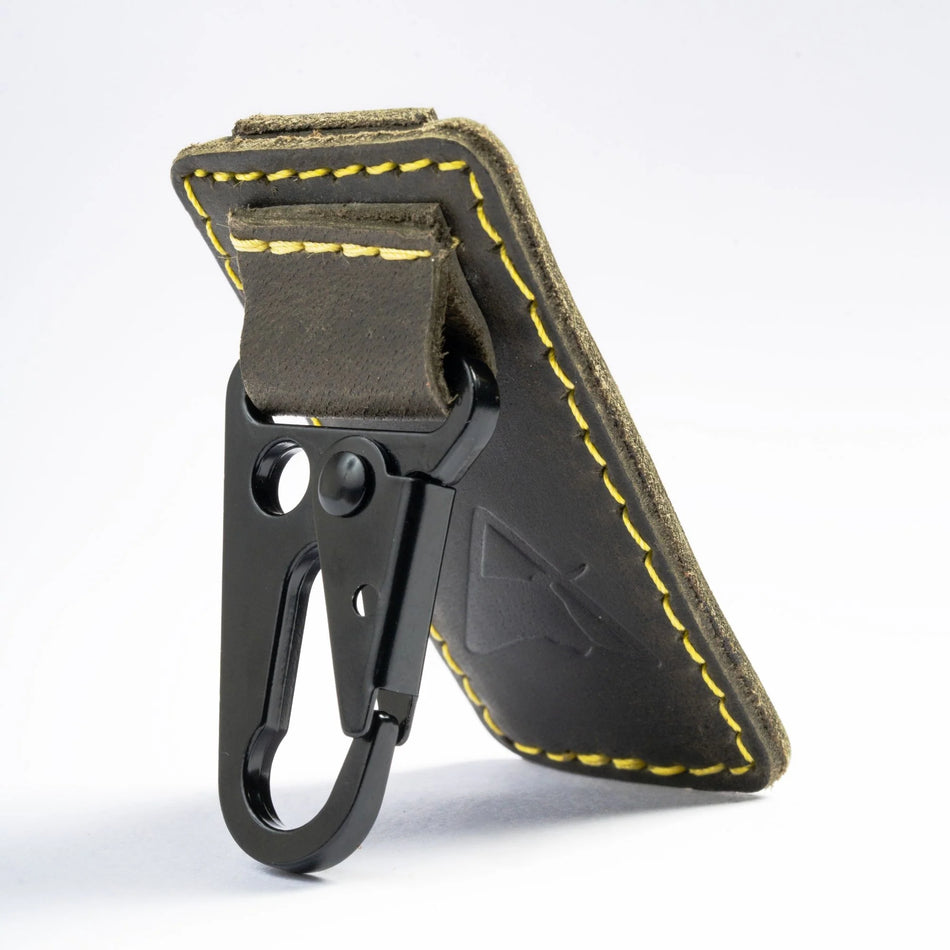 Rider's Clip Leather Key Chain Holder ( Forest Green )| Engina Lifestyle