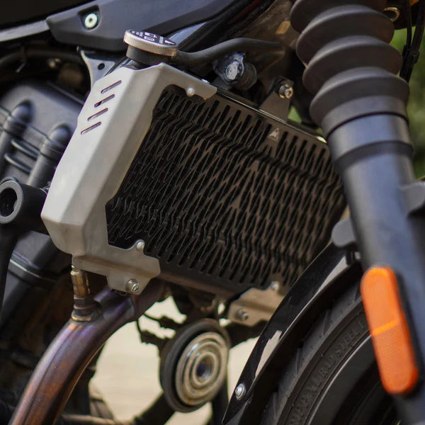 Radiator Guard Black Silver  for R.E  Guerrilla 450 | Auto Engina