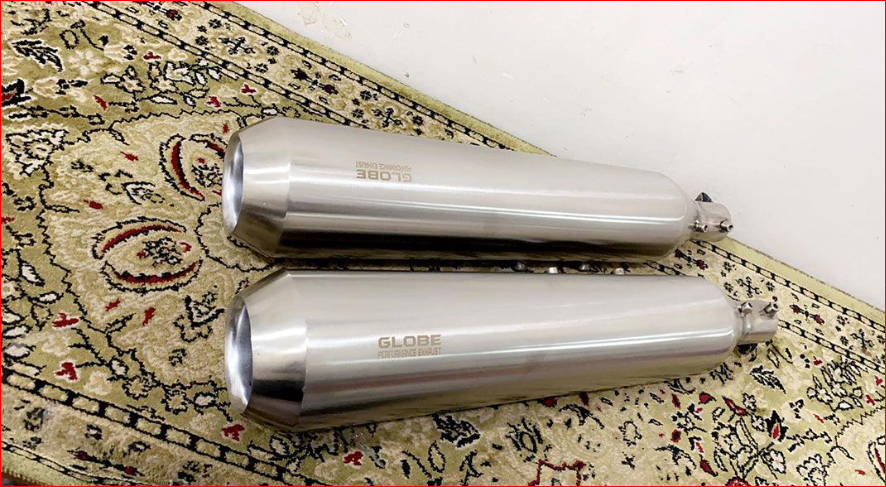 Globe Super Shooter Matte Finish Exhaust For Interceptor650 & GT 650 SS 304 Grade
