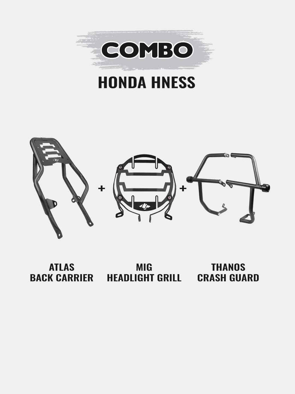 HNESS COMBO-THANOS CRASH GUARD+ATLAS BACK CARRIER+MIG HEAD LIGHT GRILL