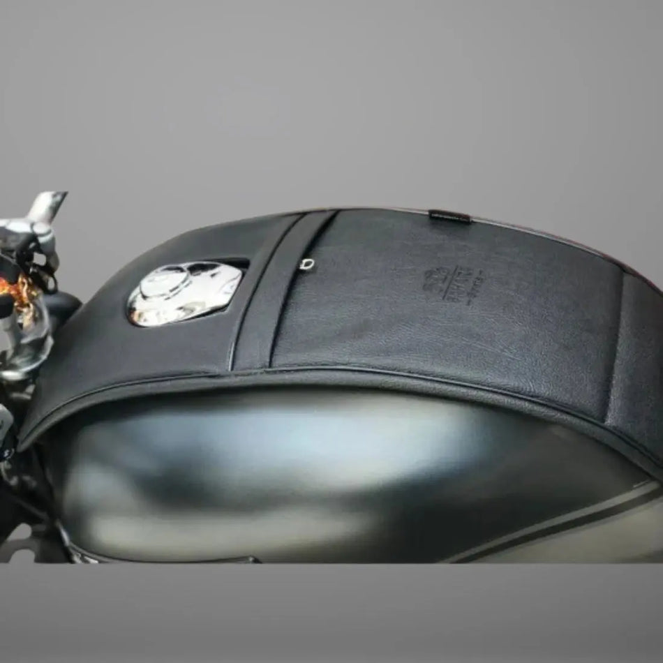 Single Zip Plain Tank Cover (Black) For Honda Highness CB 350/ CB350 RS
