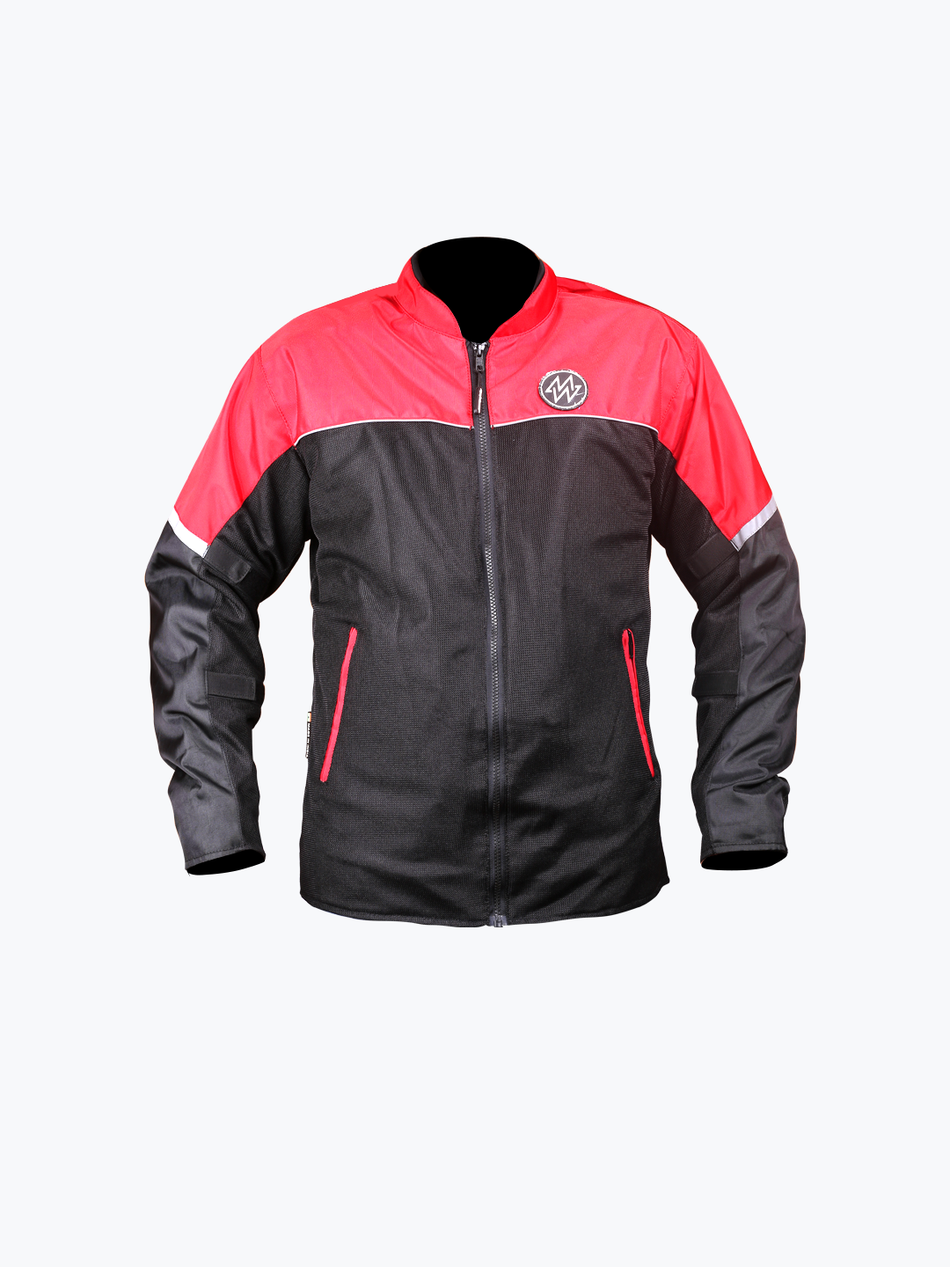 MOTOWEAR FREEDOM RIDING JACKET - BLACK RED