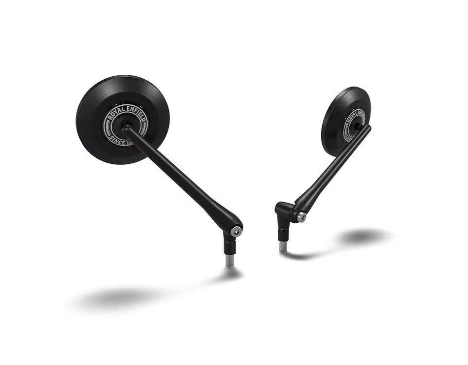 Black Round Mirrors For Royal Enfield New Bullet 350