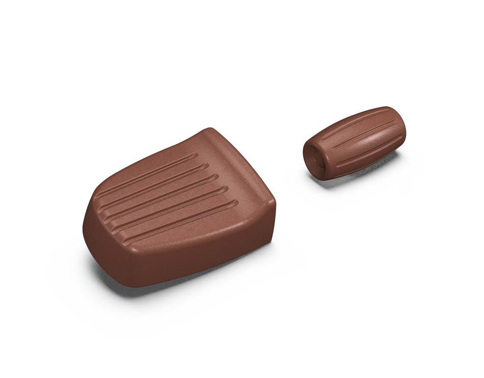 Brown Foot Control Rubbers For Royal Enfield New Bullet 350