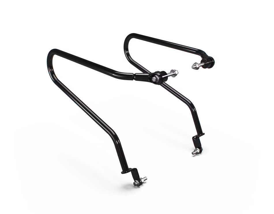 Black Soft Pannier Rails For Royal Enfield New Bullet 350