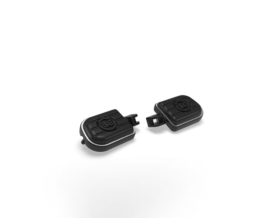 Black Deluxe Rider Footpegs For Royal Enfield Super Meteor 650