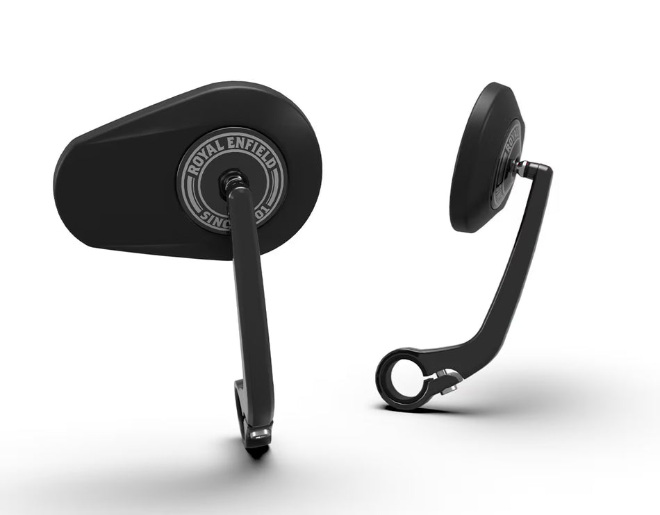 Black Tappered Bar End Mirrors For Royal Enfield Classic 650