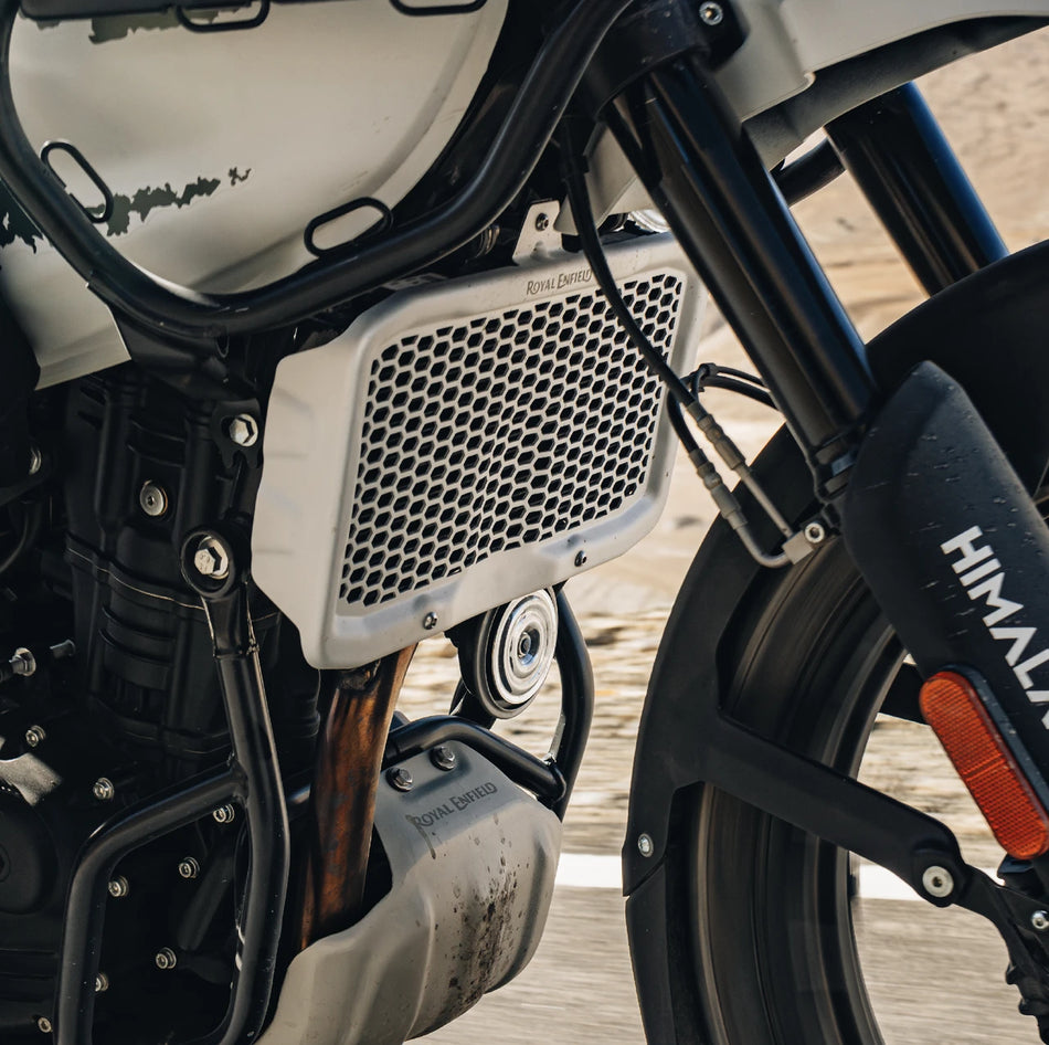 Silver Radiator Guard For Royal Enfield New Himalayan 450