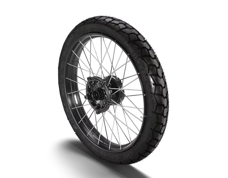Black Tubeless Spoked Wheels For Royal Enfield Himalayan 450