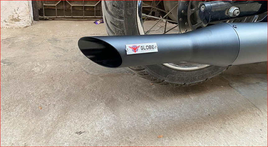 Globe Booster Black Exhaust For Classic 350 Reborn , Meteor 350 & Standard 350 Reborn R.E