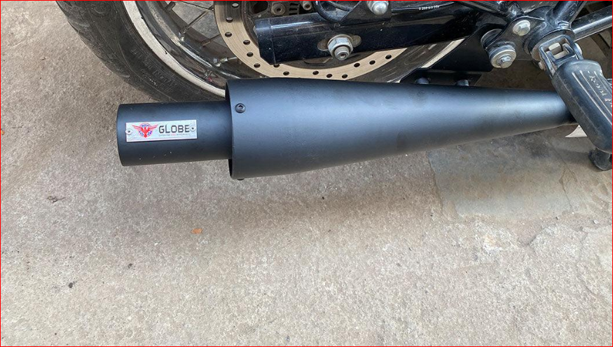 Wildboar Black Exhaust For Classic 350 Reborn , Meteor 350 , Standard 350 Reborn