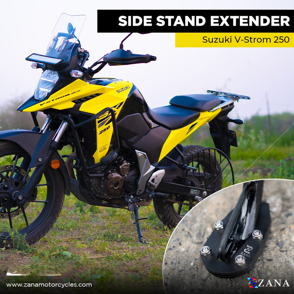 Zana- SIDE STAND EXTENDER ALUMINUM & STAINLESS-STEEL FOR SUZUKI V-STROM 250