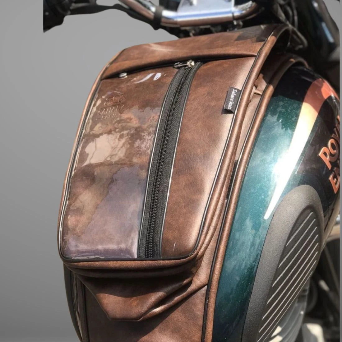 Meteor Tank Protector Mobile Tank Cove (Dual Tone Brown) For R.E Meteor 350 Fireball/Stellar ...