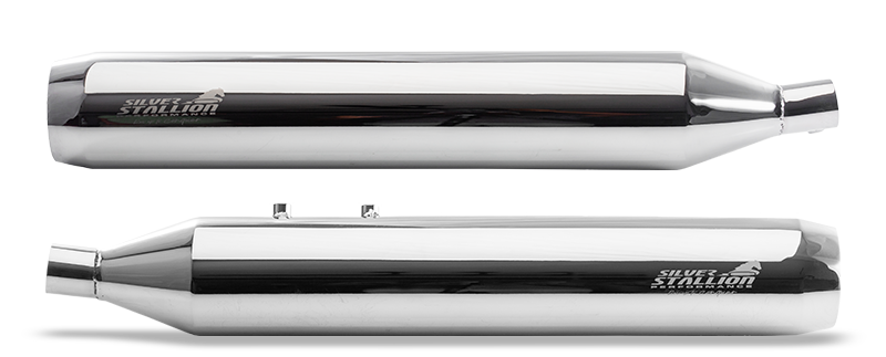 SILVER STALLION EXHAUST LONGSHOT SILVER FOR  SUPER METEOR 650